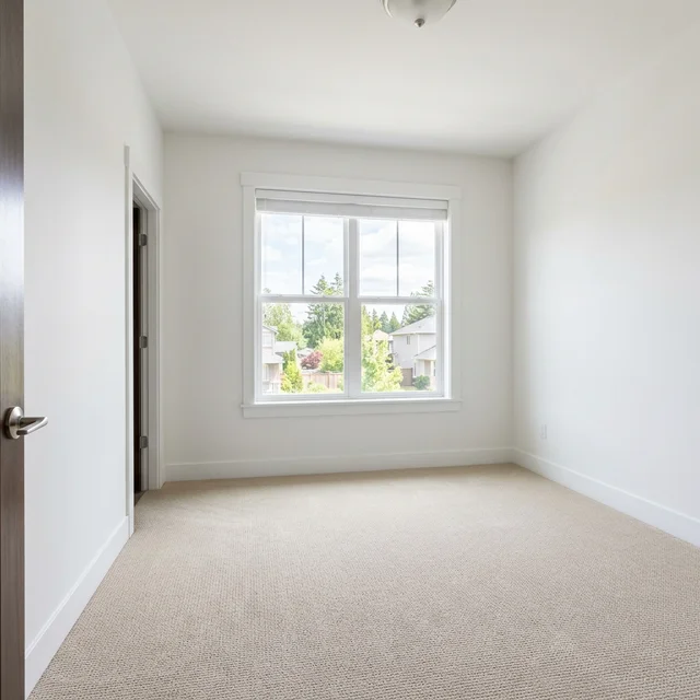 Empty living room before virtual staging